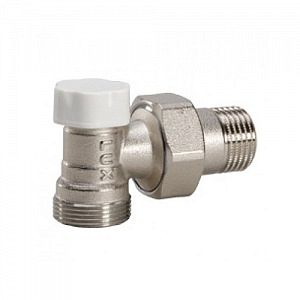 Клапан ручной регулировки угловой LUXOR DS 132 - 1/2' (резьба метрическая, для металлопласт. труб)