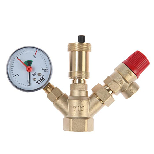 Группа безопасности котла TIM МИНИ - 1' (до 50кВт, 3 бар)