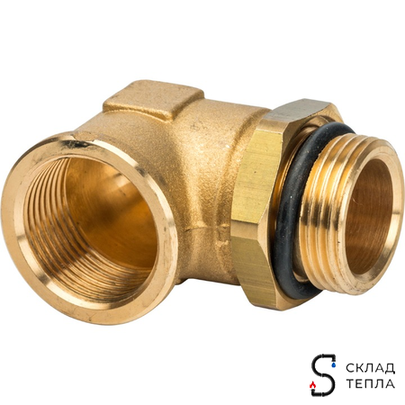 Насосно-смесительный узел STOUT - 1" (с термостатическим клапаном 30-60°C, без насоса, латунный)*. Вид 9.