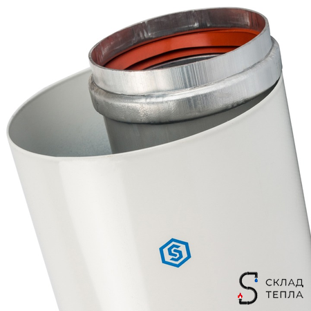 Труба для коаксиального дымохода STOUT D60/100 мм, длина 1000 мм. Вид 4.