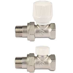 Комплект подключения радиатора ручной STOUT прямой 1/2' (2 клапана)