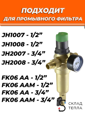Сменная сетка для промывного фильтра 1/2" TIM. Вид 3.