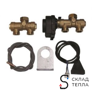 Комплект 3-х ходового клапана  для котла  (STOUT). Вид 1.