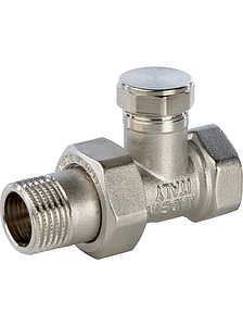 Клапан запорный балансировочный прямой ICMA - 3/4' (ВР/НР, PN10, Tmax 120°С, колпачок хром)