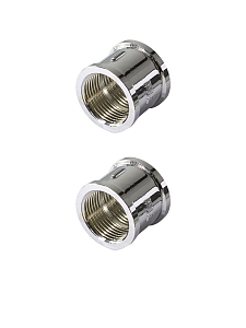 Муфта латунная резьбовая TIM - 1' (хромированная, 2шт)