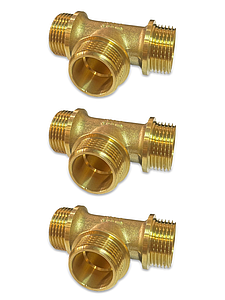 Тройник латунный резьбовой равнопроходный TIM (НР) - 1/2' (3шт.)