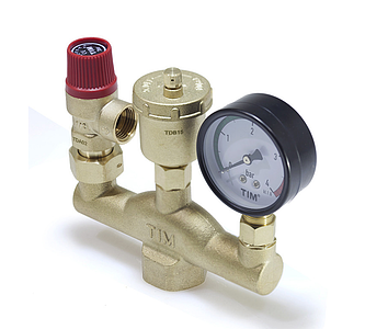 Группа безопасности котла TIM КЛАССИК - 1' (до 50кВт, 1.5 бар)