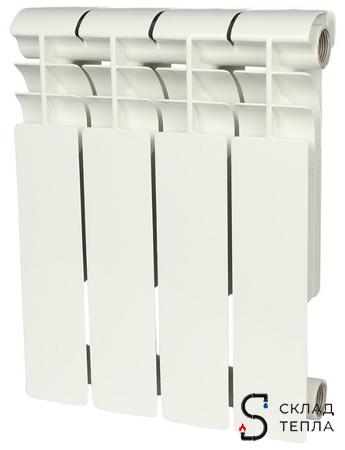 Радиатор биметаллический ROMMER Profi Bm 350 - 4 секции. Вид 1.