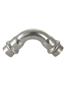 Отвод двухраструбный 90° SantechSystems 28 из нержавеющей стали под пресс