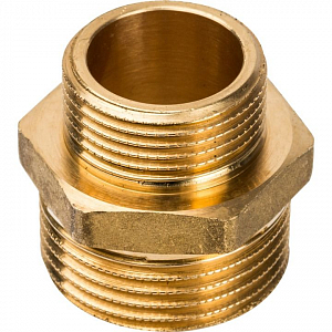 Ниппель латунный резьбовой переходной STOUT - 1 1/4" x 3/4" Ниппель латунный резьбовой переходной STOUT - 1 1/4' x 3/4'