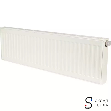 Радиатор стальной KERMI FTV 12 - высота 300 мм, длина 1600 мм с нижним подключением. Вид 1.