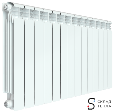 Радиатор алюминиевый Rifar Alum 500 - 14 секций. Вид 1.