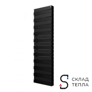 Радиатор биметаллический Royal Thermo PianoForte Tower Noir Sable (Чёрный) - 18 секций. Вид 1.