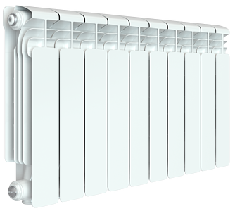 Радиатор алюминиевый Rifar Alum Ventil 350 - 10 секций (подключение нижнее слева)