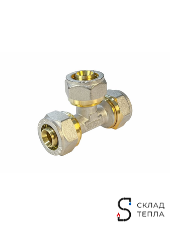 Тройник VALFEX - 16 (винтовой, для металлопластиковых труб) 1шт. Вид 4.