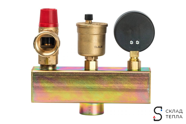 Группа безопасности котла WATTS KSG 30/20M-ISO -1" (в изоляции, до 100кВт, 3 бар). Вид 6.