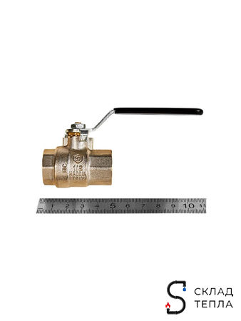 Кран шаровой полнопроходной STOUT - 1/2" (ВР/ВР, PN40, Tmax 150°С, ручка-рычаг черная). Вид 3.