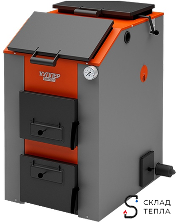 Котел твердотопливный Теплодар Куппер ЭКСПЕРТ - 15 кВт (со встроенным ТЭНом 6 кВт). Вид 1.