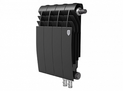 Радиатор биметаллический Royal Thermo BiLiner 350 V Noir Sable (Н) (Чёрный) - 4 секций