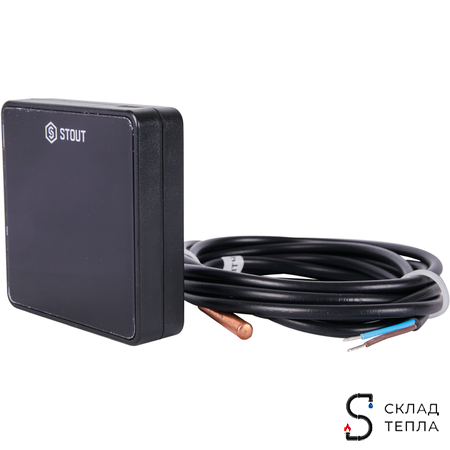 STOUT Беспроводной датчик температуры пола C-8f, черный. Вид 4.