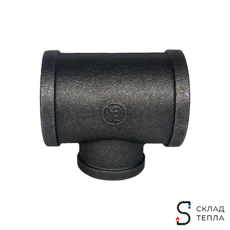 Тройник переходной чугун Ду 40х15 (1 1/2"х1/2") ВР Fittex PLUS (1шт). Вид 7.