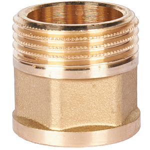 Переходник латунный с внутренней резьбой на наружную STOUT - 3/4' x 1' (под ключ)
