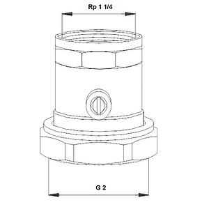 Трубное присоединение для насосов Grundfos, комплект G2' × Rp1'1/4, латунь