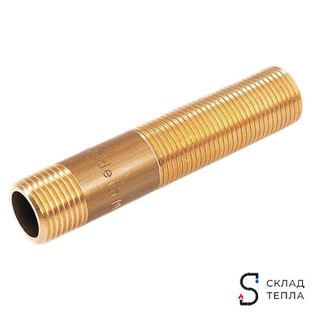 Сгон латунный STOUT - 1/2", длина 75 мм. Вид 2.