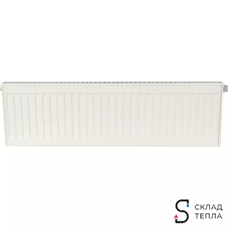 Радиатор стальной KERMI FTV 12 - высота 300 мм, длина 1800 мм с нижним подключением. Вид 2.