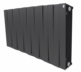 Радиатор биметаллический Royal Thermo PianoForte 500 Noir Sable (Чёрный) - 15 секций Радиатор биметаллический Royal Thermo PianoForte 500 Noir Sable (Чёрный) - 15 секций