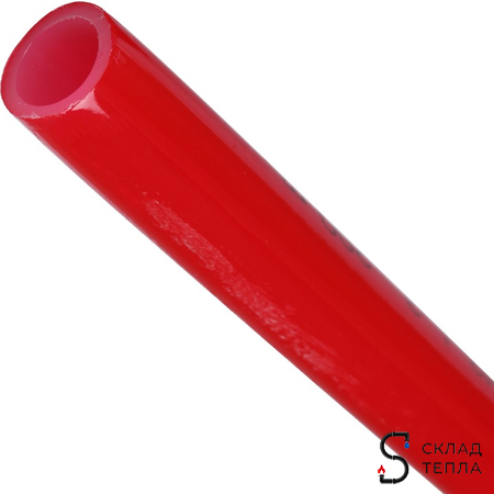 Труба из сшитого полиэтилена STOUT - 16x2,0 (PE-Xa/EVOH, PN8, Tmax 95°C,  бухта 500 м, цвет красный). Вид 5.