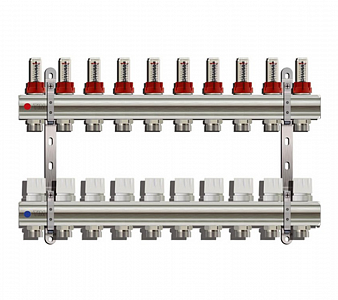 Коллекторные группы с расходомером (УПРОЩЕННЫЙ), 10 выходов