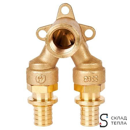 Водорозетка проходная STOUT - 16 x 1/2" (для труб из сшитого полиэтилена). Вид 4.