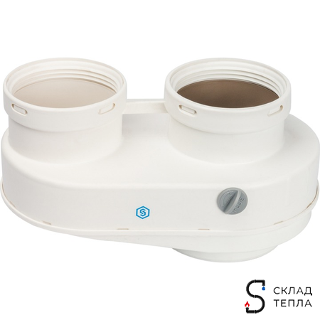 STOUT Элемент дымохода DN80/80 адаптер для подкл. разд. труб (совместимый Bosch (фланец ) PP-Ryton. Вид 2.