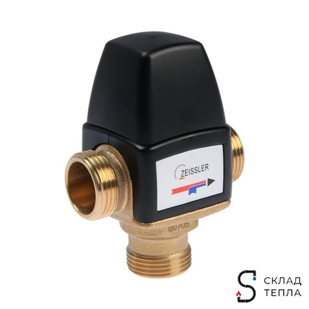 Термостатический смесительный клапан Zeissler - 1" НР (35°- 60°C, KVs 1,6 м³). Вид 2.
