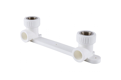 Водорозетка двойная TIM - 25 x 1/2' (для полипропиленовых труб, с межосевым расстоянием 210 мм)