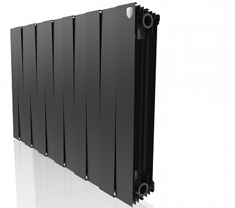 Радиатор биметаллический Royal Thermo PianoForte 500 Noir Sable (Чёрный) - 12 секций Радиатор биметаллический Royal Thermo PianoForte 500 Noir Sable (Чёрный) - 12 секций