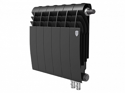 Радиатор биметаллический Royal Thermo BiLiner 350 V Noir Sable (Н) (Чёрный) - 6 секций