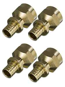 Переход на внутреннюю резьбу TIM - 20 x 1/2' (для труб из сшитого полиэтилена, комплект 4шт.)