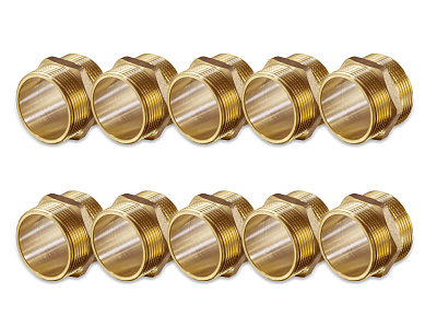 Ниппель латунный резьбовой равнопроходный TIM - 1/2' (10шт,)