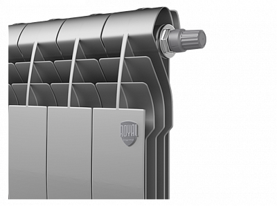 Радиатор биметаллический Royal Thermo BiLiner 350 V Silver Satin (Н) (Серый) - 12 секций