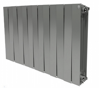 Радиатор биметаллический Royal Thermo PianoForte 500 Silver Satin (Серый) - 13 секций Радиатор биметаллический Royal Thermo PianoForte 500 Silver Satin (Серый) - 13 секций