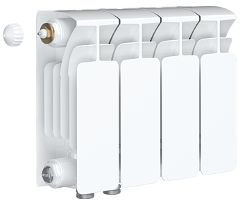Радиатор биметаллический Rifar Base Ventil 200 - 4 секции (подключение нижнее слева)