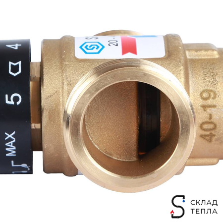 Термостатический смесительный клапан STOUT 1" НР (20°-43°C, KVs 2,5 м³). Вид 7.