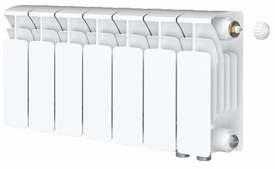 Радиатор биметаллический Rifar Base Ventil 200 - 7 секций (подключение нижнее справа)