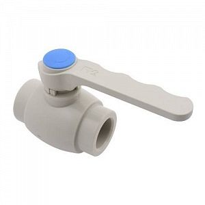 Кран шаровой FV Plast - 25 (для полипропиленовых труб под пайку, цвет серый, ручка рычаг) 