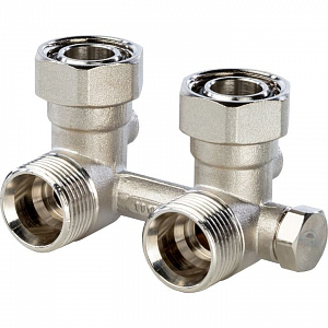 Узел нижнего подключения угловой STOUT - 3/4' (для однотрубной системы)