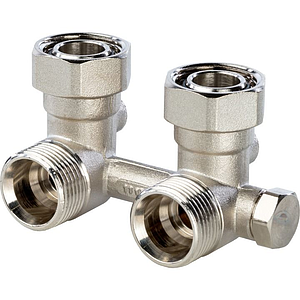 Узел нижнего подключения угловой STOUT - 3/4' (для однотрубной системы)