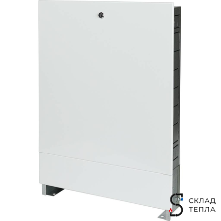 Шкаф распределительный встроенный STOUT - (ШРВ1) 4-5 выхода 670x125x496. Вид 2.