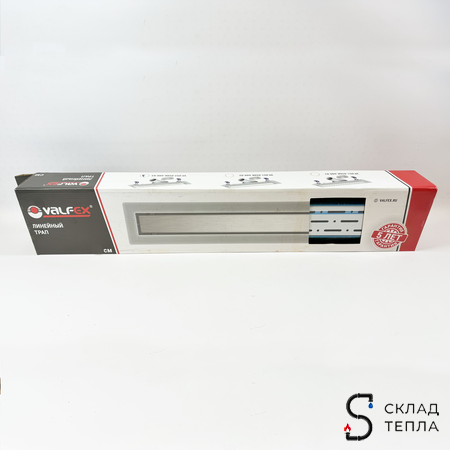 Трап-лоток с вращающимся сифоном VALFEX 64х330 (решетка линия из нерж. стали). Вид 10.
